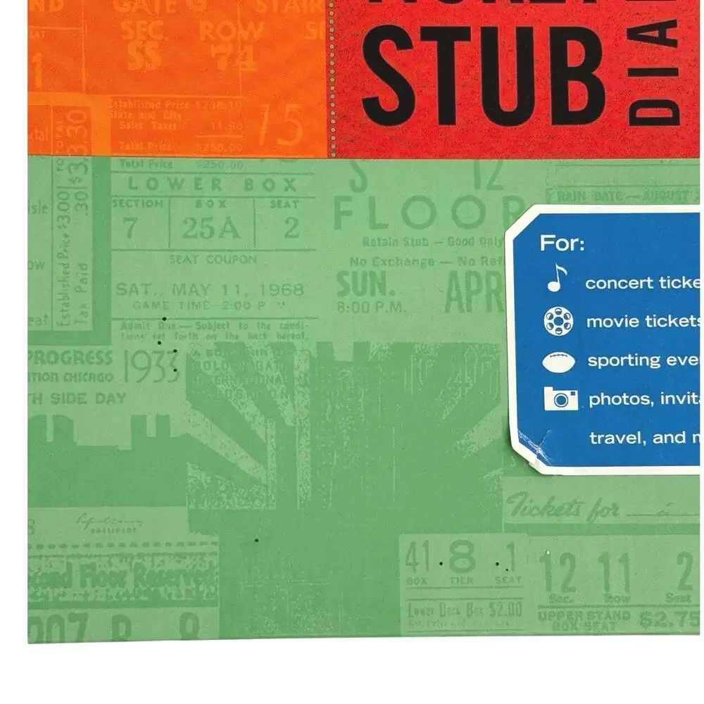 New without box Ticket Stub Diary by Chronicle Books